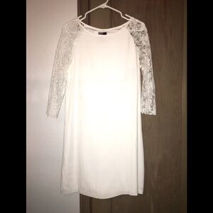 NWT - Lacey White Crochet Sleeve Dress